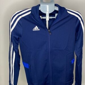 adidas Royal Blue Climalite Athletic Jacket with White Logo
